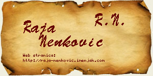 Raja Nenković vizit kartica